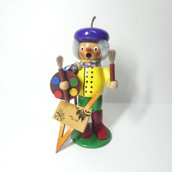 Steinbach Smoker The Artist Painter Kuntsmaler 9" Wooden Figure - Picture 1 of 9